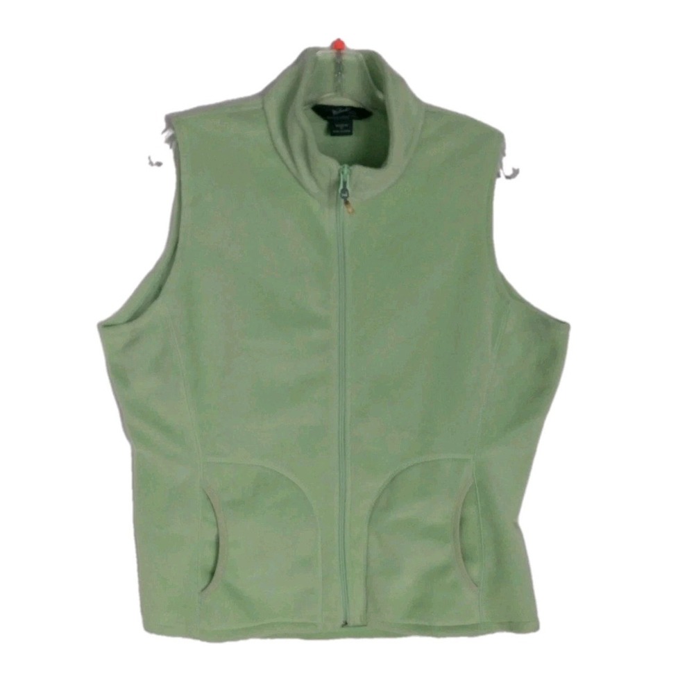 Woolrich Women's Size XL Fleece Vest Green Full Zip